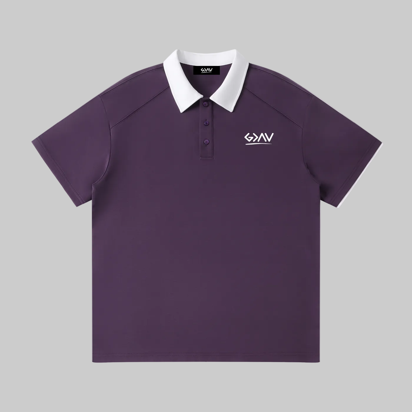 Contrast Collar Raglan Polo Shirt