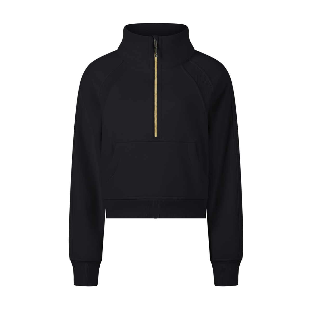 sweat-shirt court à demi-zip