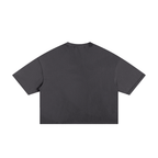 T-shirt boxy classique à bords effilochés