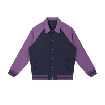 Veste de Baseball à Manches Raglan Contrastées