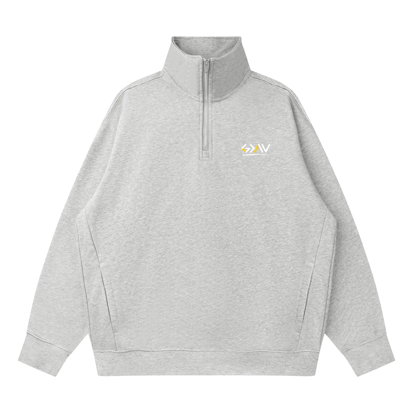 Sweat Col Montant Zippé à Épaules Tombantes