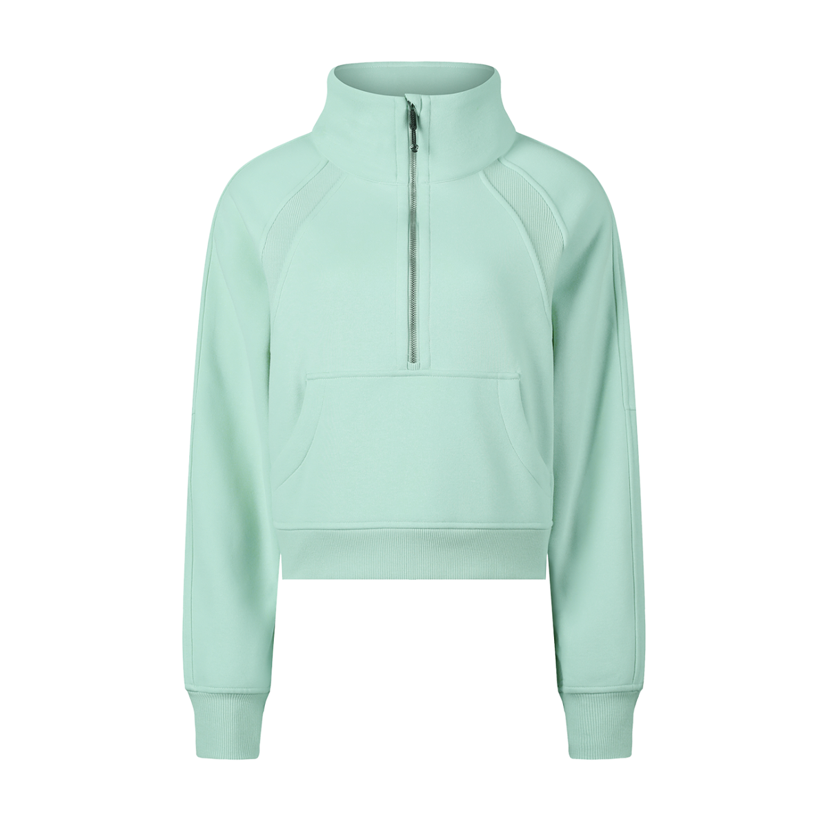 sweat-shirt court à demi-zip