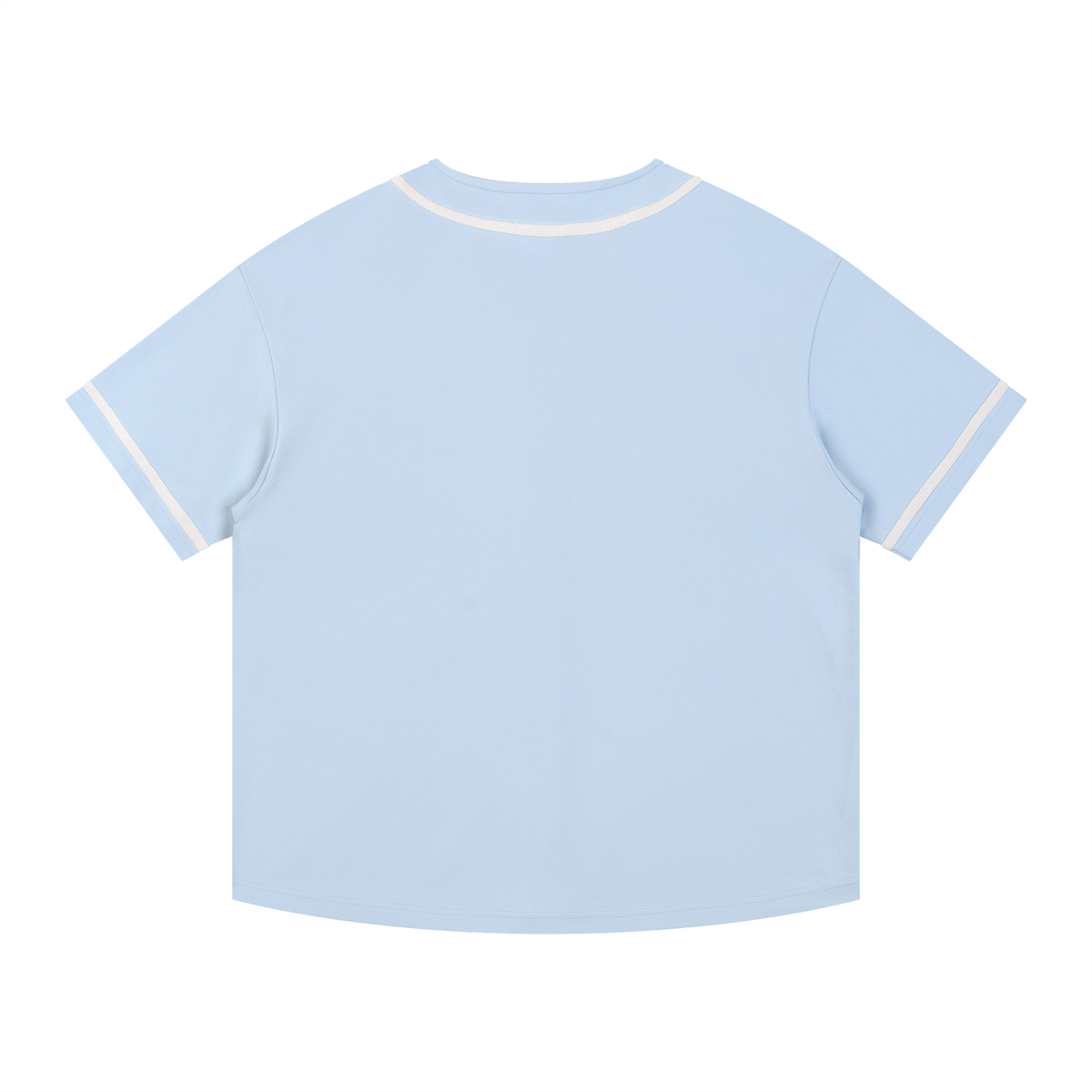 Maillot boutonné à passepoil contrasté