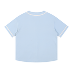 Contrast Piped Button-Up Jersey