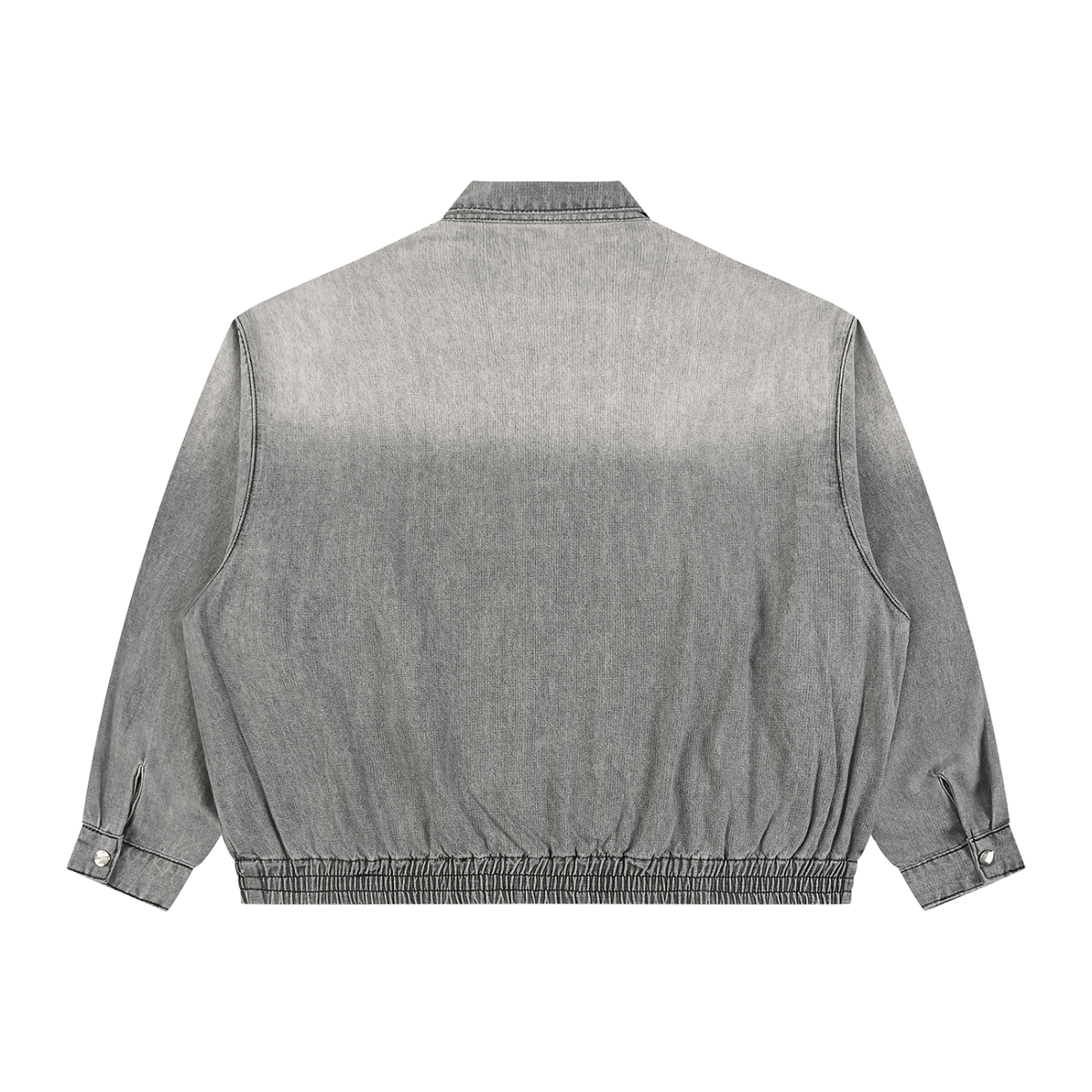 Veste en jean zippée à délavage vintage