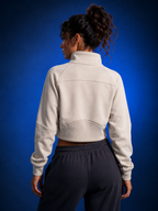 Sweat-shirt court à demi-zip