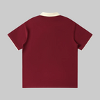 Contrast Collar Raglan Polo Shirt