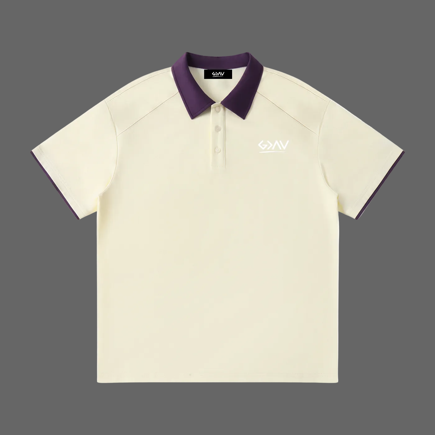 Contrast Collar Raglan Polo Shirt