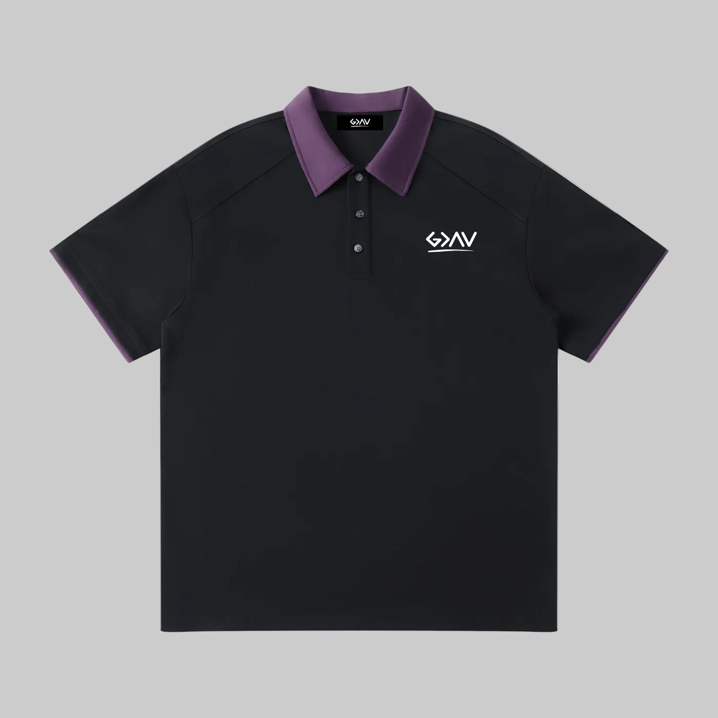 Contrast Collar Raglan Polo Shirt