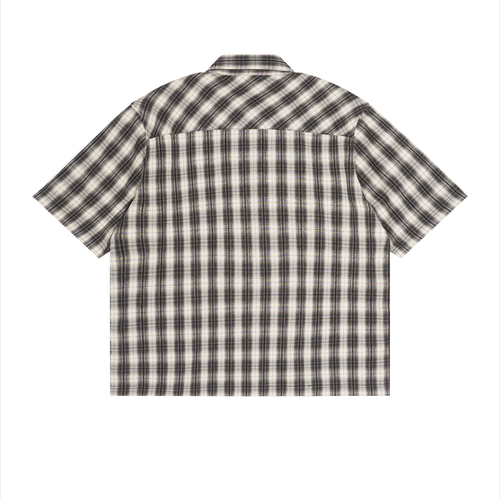 Chemise à carreaux manches courtes coupe boxy