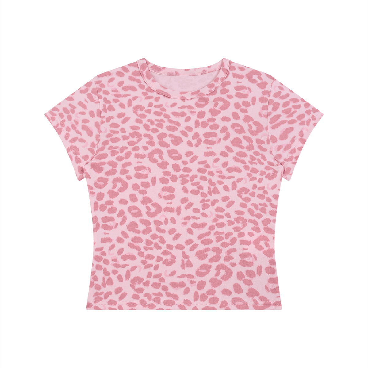 t-shirt en crop imprimé léopard pour femmes