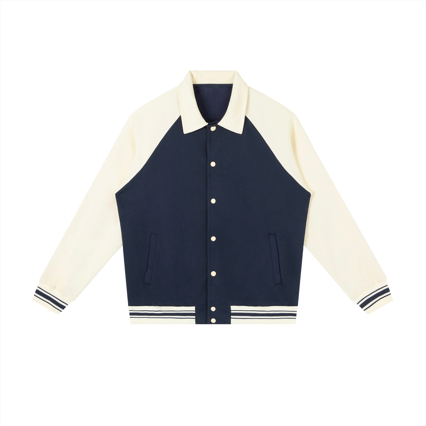 Veste de Baseball à Manches Raglan Contrastées