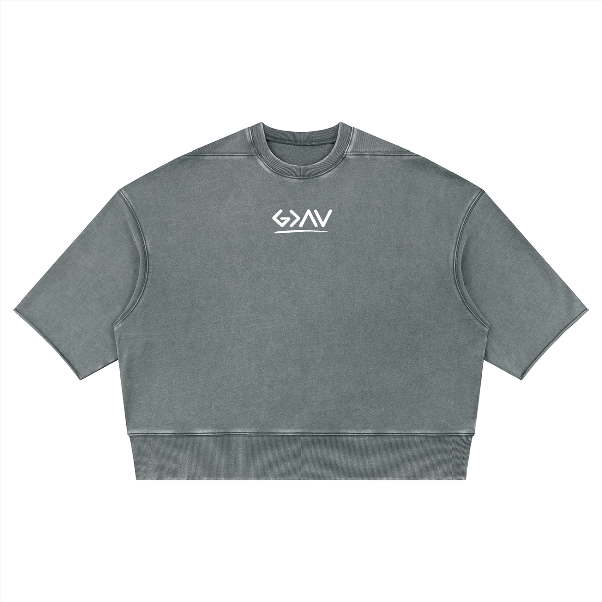 T-shirt oversize délavé bords meulés