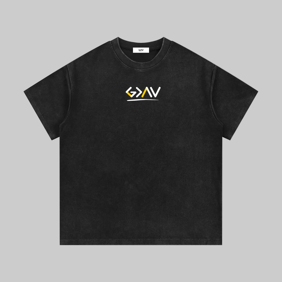 T-shirt en maille gaufrée délavée aux minéraux