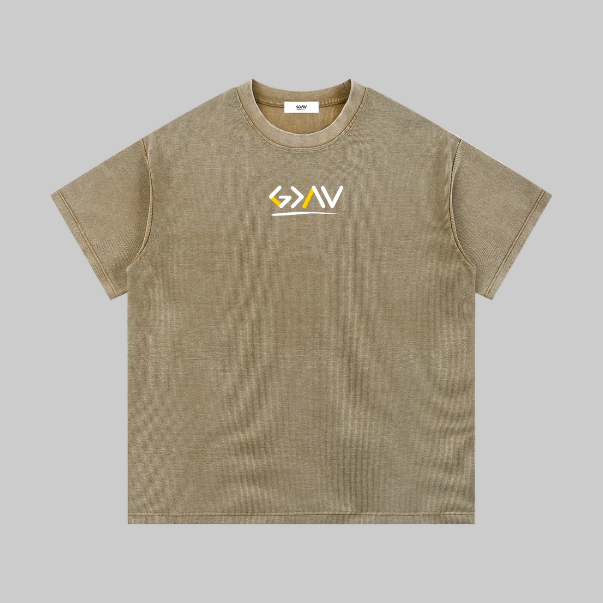 T-shirt en maille gaufrée délavée aux minéraux