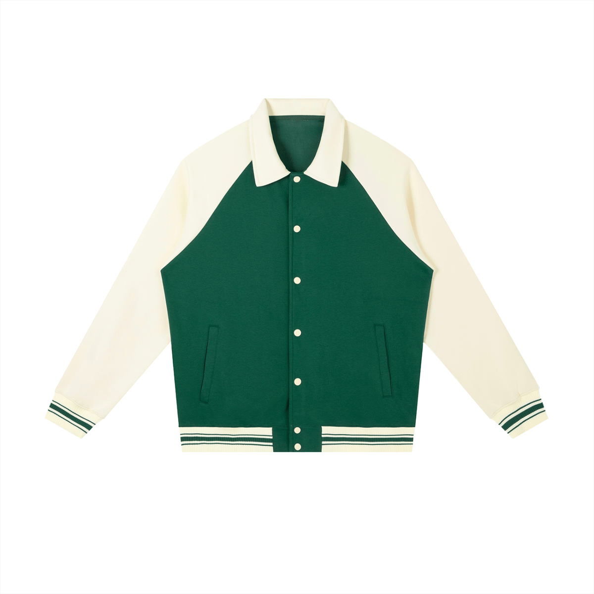 veste de baseball raglan contrastée