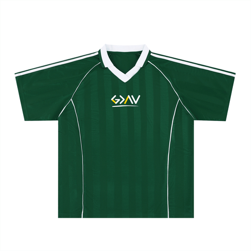 Maillot de football à col rayé ombré