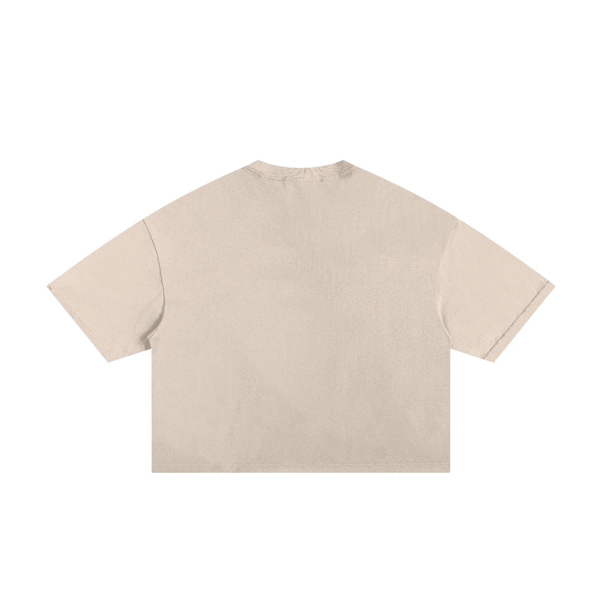 T-shirt boxy classique à bords effilochés