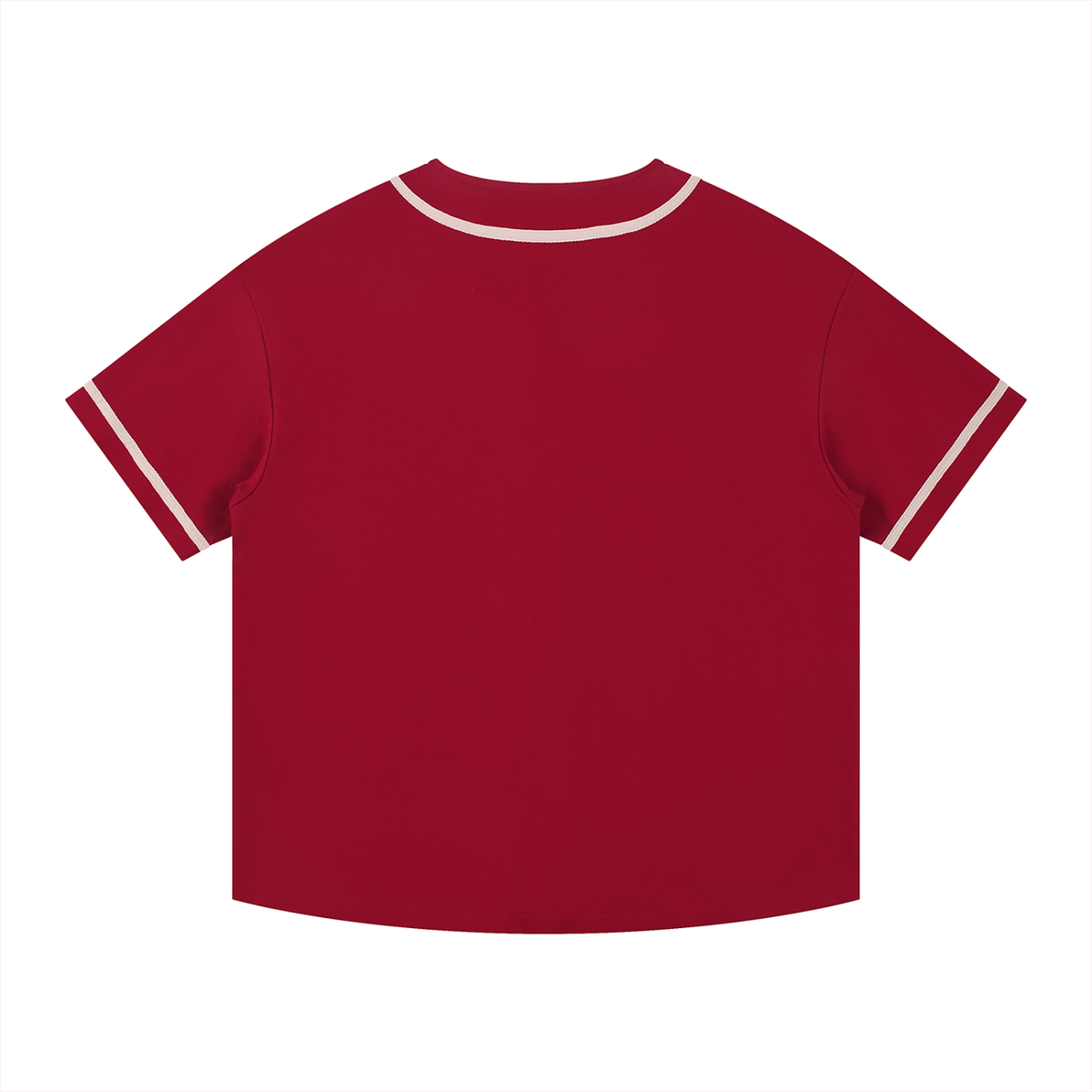 Maillot boutonné à passepoil contrasté