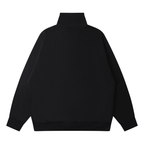 Sweat Col Montant Zippé à Épaules Tombantes