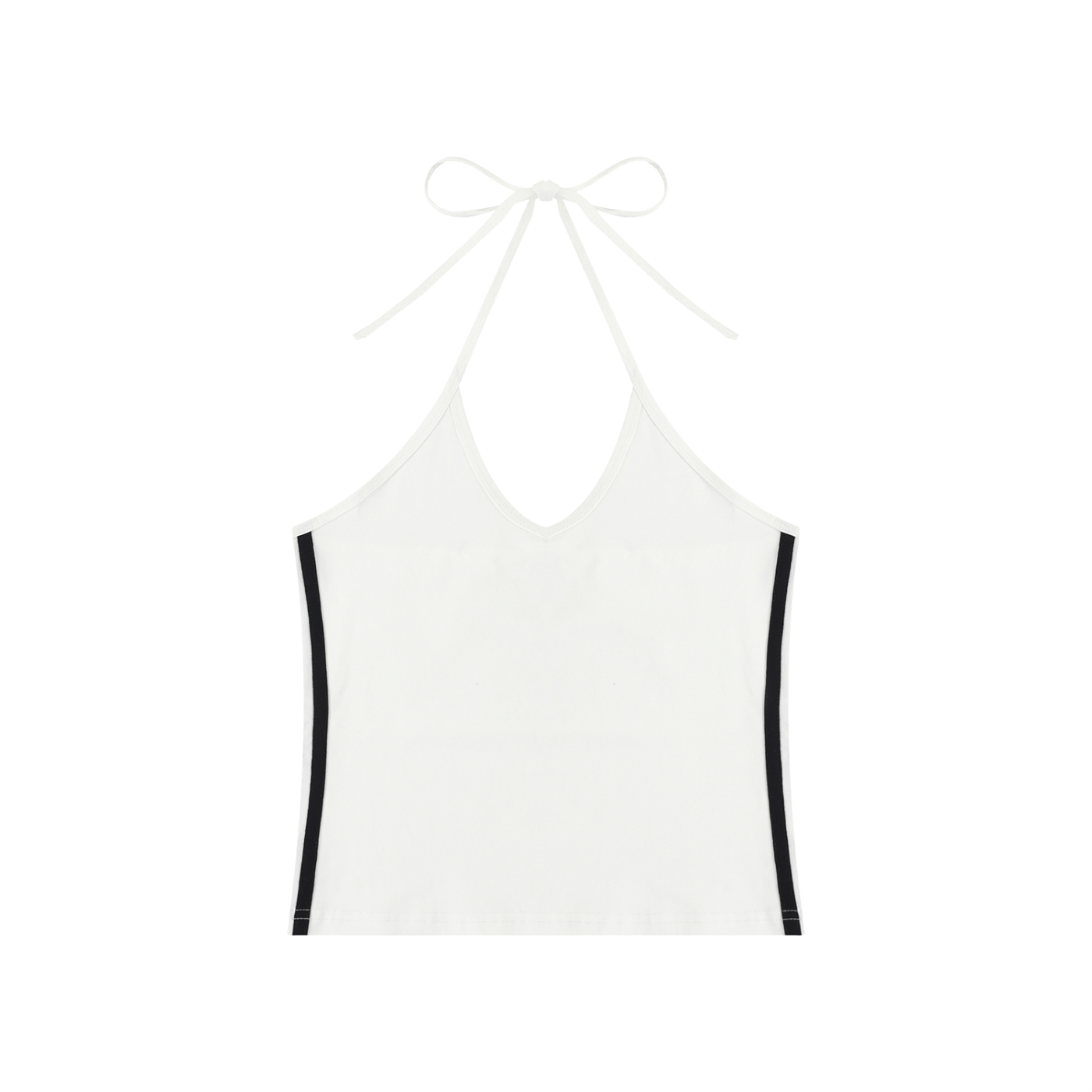 Women's Color Block Halter Crop Tank Top