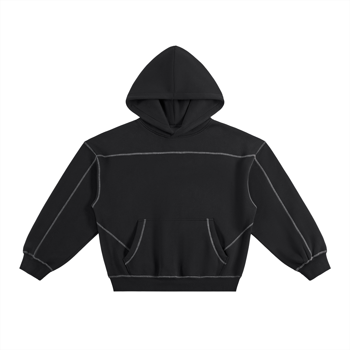 Sweat à capuche polaire à coutures contrastées
