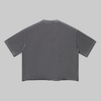 T-shirt unisexe vintage délavé à la coupe carrée