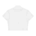 Women's Cropped Full Zip Short Sleeve T-Shirt