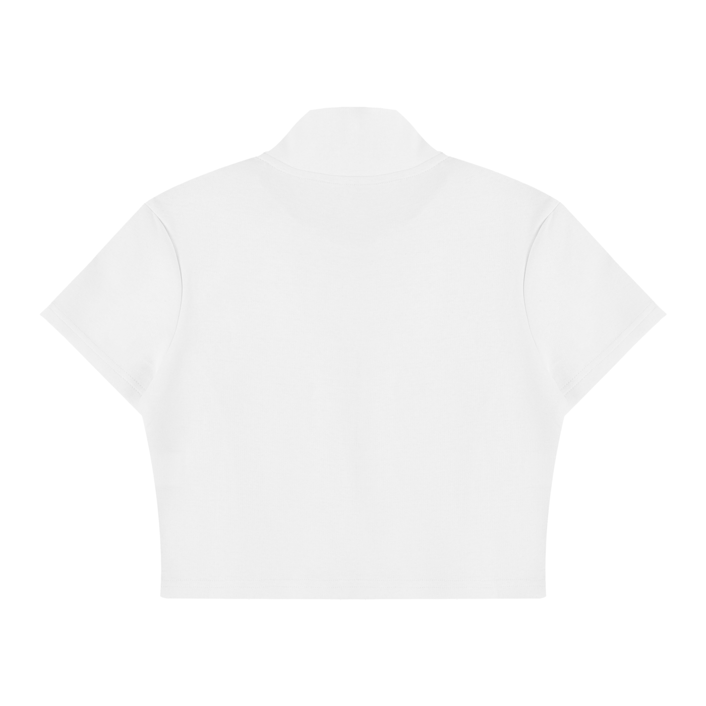 Women's Cropped Full Zip Short Sleeve T-Shirt