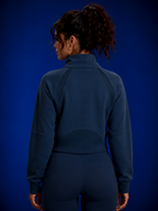 Sweat-shirt court à demi-zip