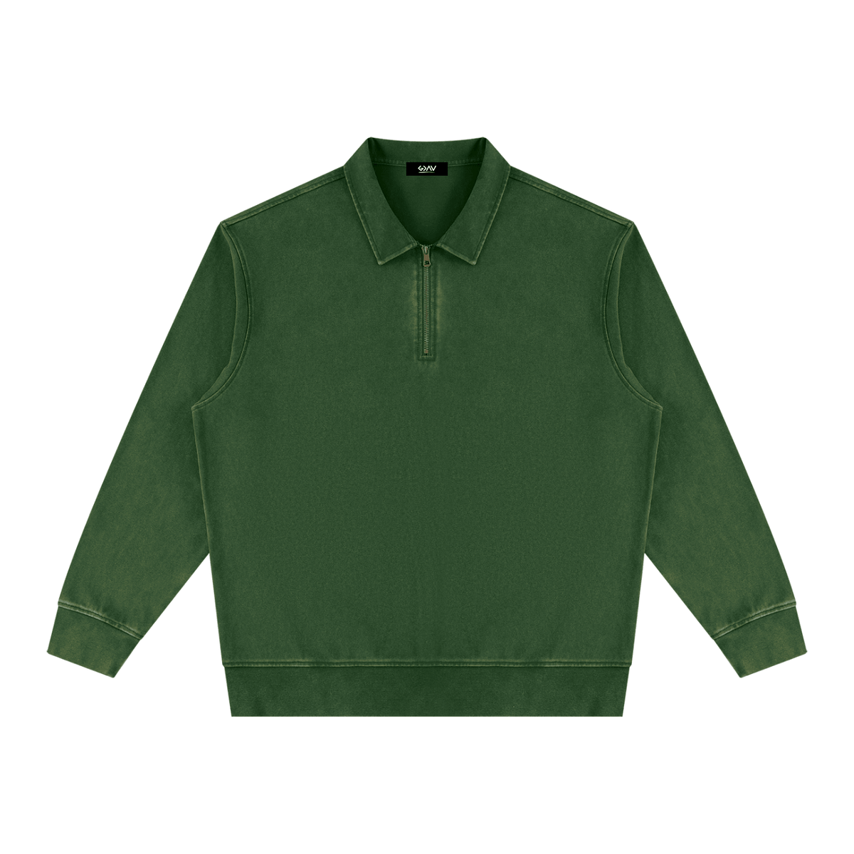 sweat-shirt vintage col zippé unisexe