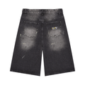 Men’s Vintage Wash Wide Leg Denim Shorts