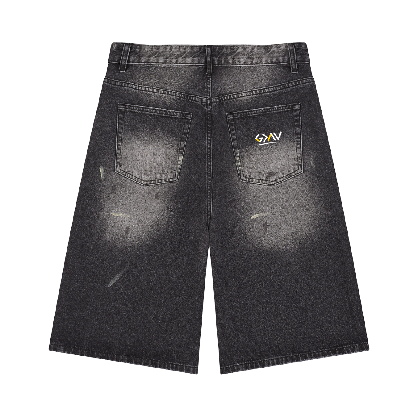 Men’s Vintage Wash Wide Leg Denim Shorts