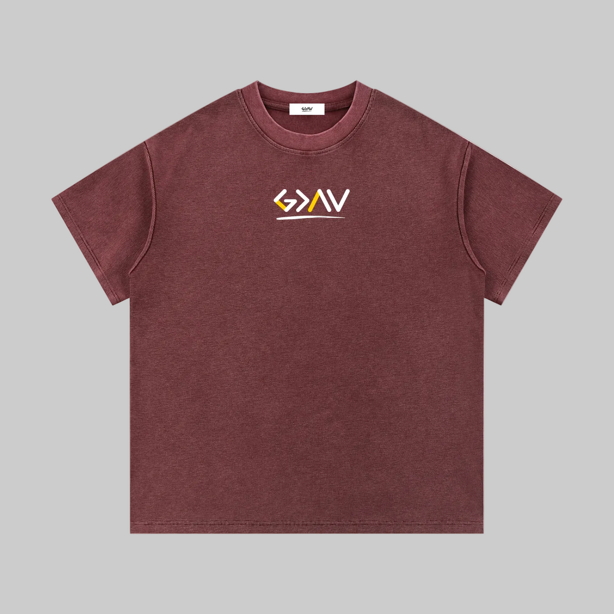 T-shirt en maille gaufrée délavée aux minéraux