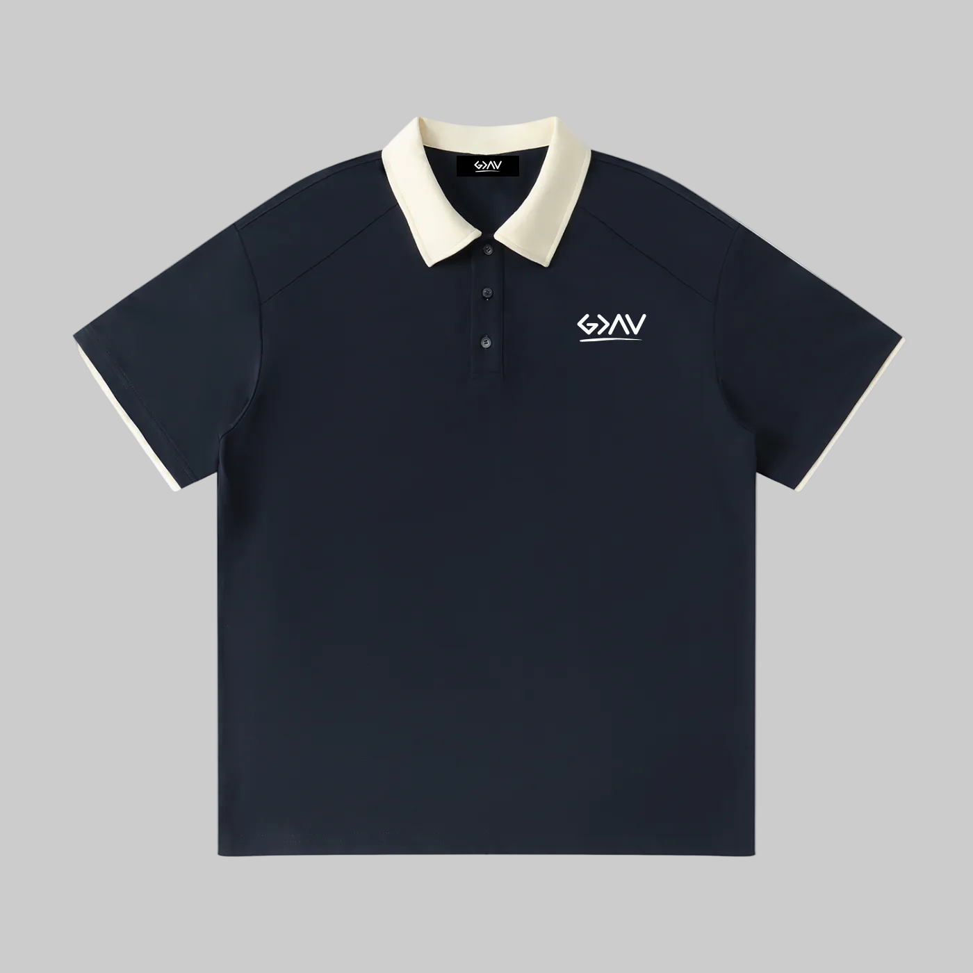 Contrast Collar Raglan Polo Shirt