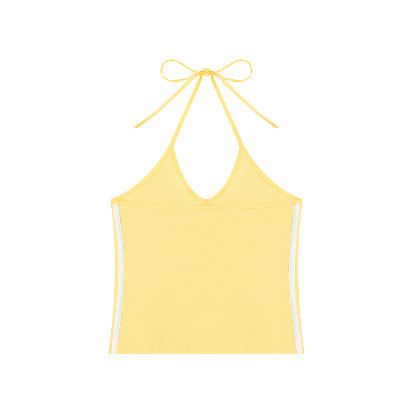 Women's Color Block Halter Crop Tank Top
