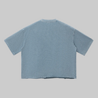 T-shirt unisexe vintage délavé à la coupe carrée