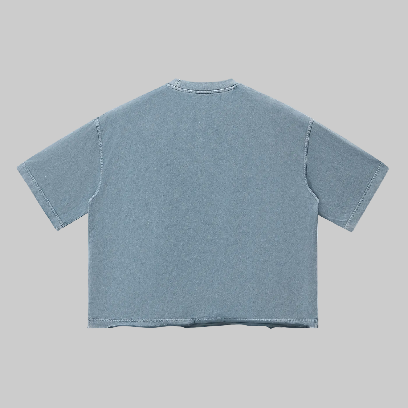T-shirt unisexe vintage délavé à la coupe carrée