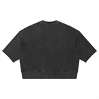 Unisex Mineral Wash Boxy Raw Edge T-Shirt