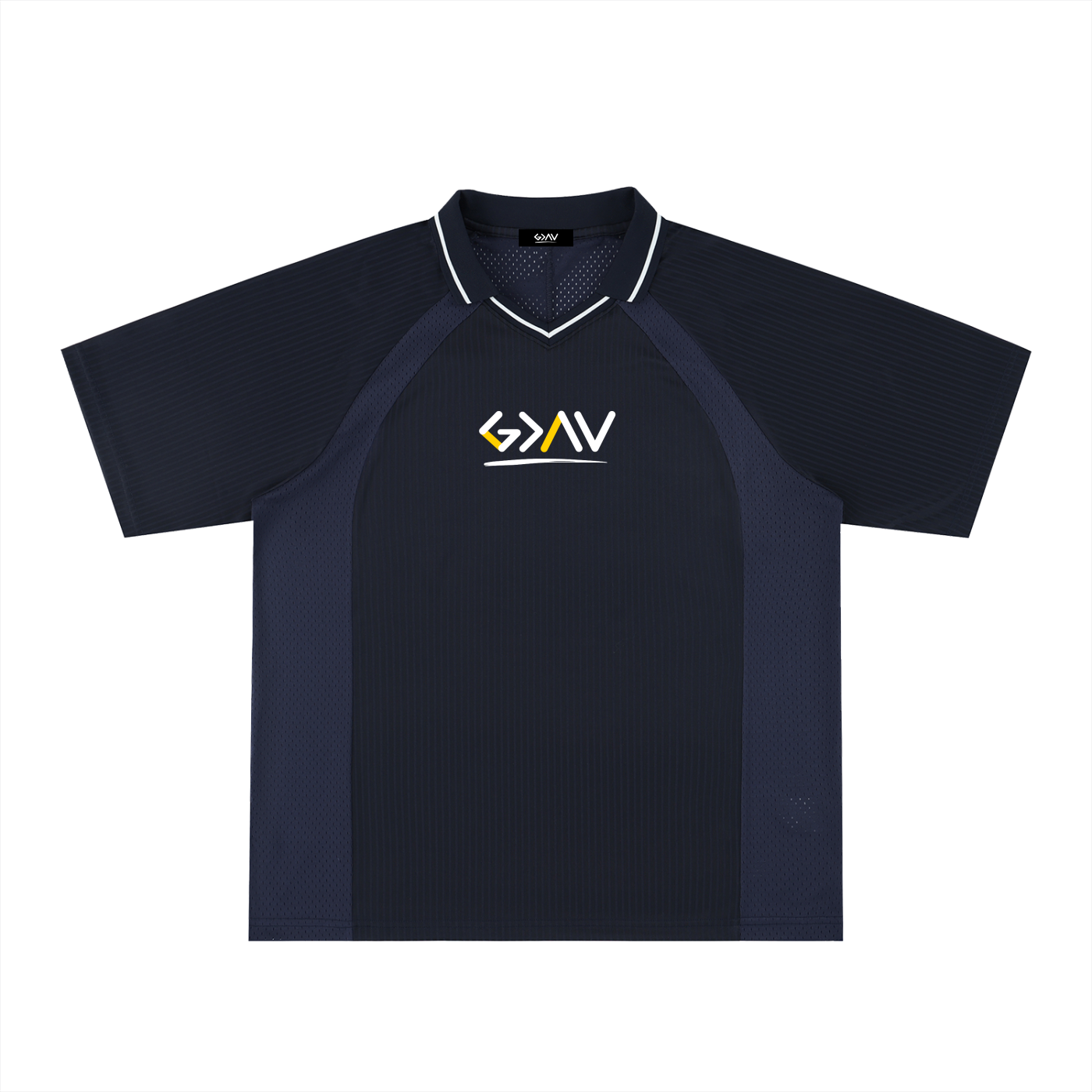 Striped V-Neck Soccer Jersey