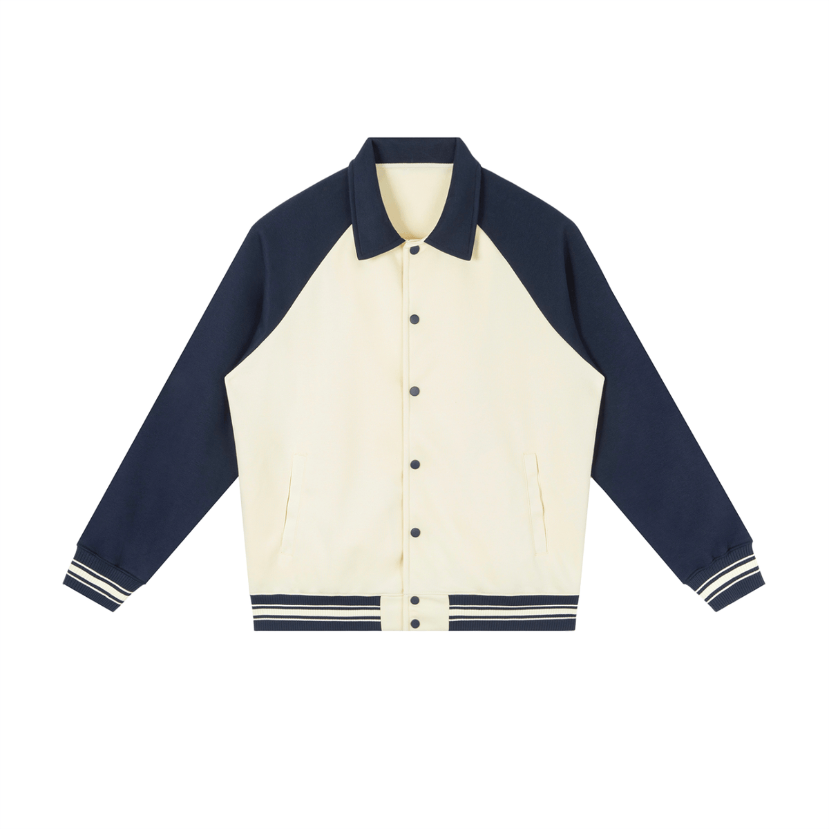 veste de baseball raglan contrastée