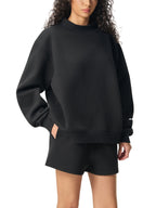 sweat-shirt polaire femme crop oversized