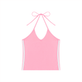 Women's Color Block Halter Crop Tank Top