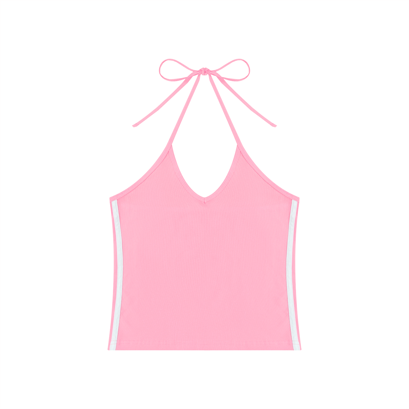 Women's Color Block Halter Crop Tank Top
