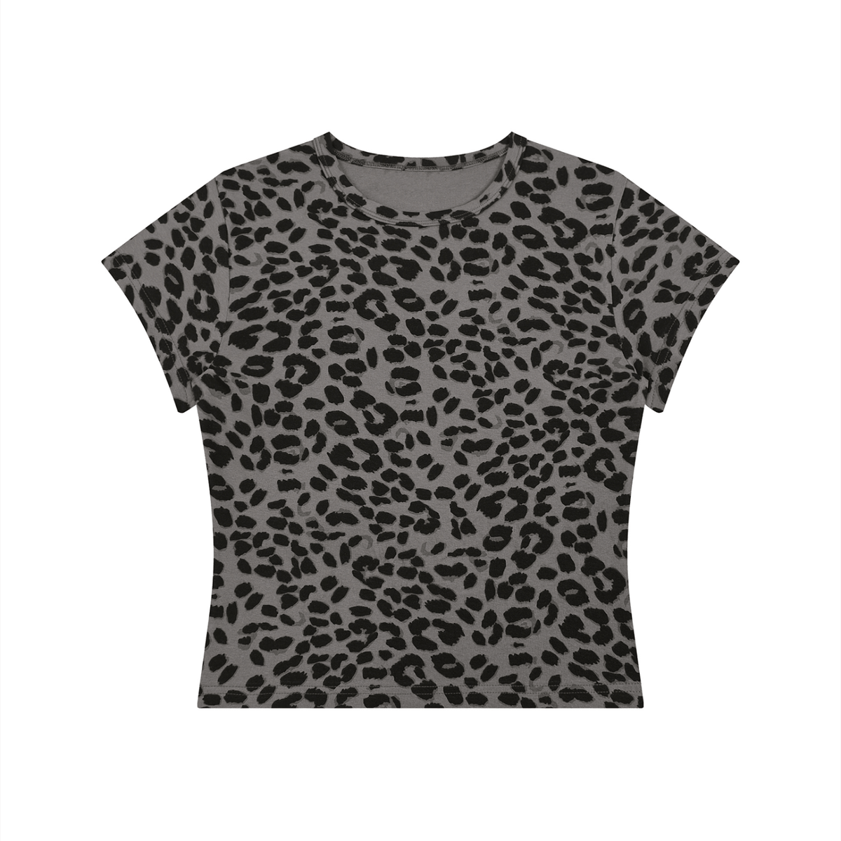 t-shirt en crop imprimé léopard pour femmes