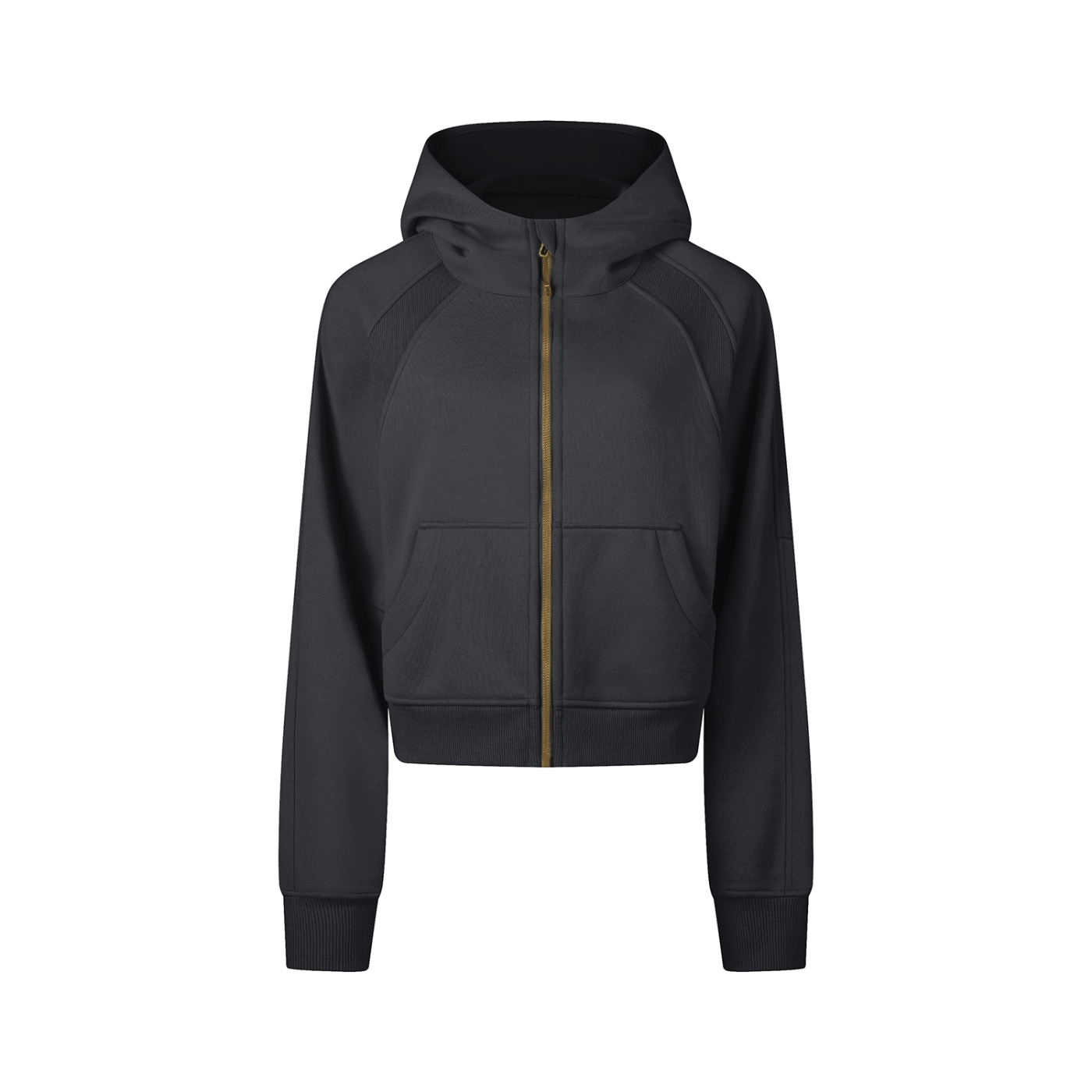 Sweat à Capuche Court Zippé
