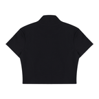 Women's Cropped Full Zip Short Sleeve T-Shirt