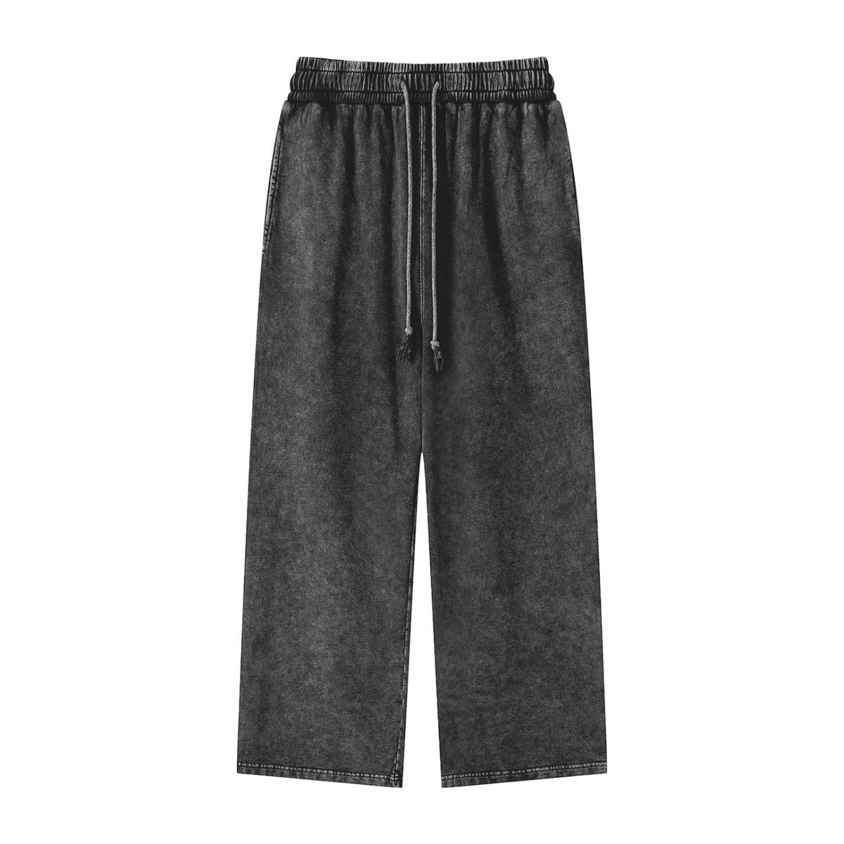 Pantalon droit délavé effet neige