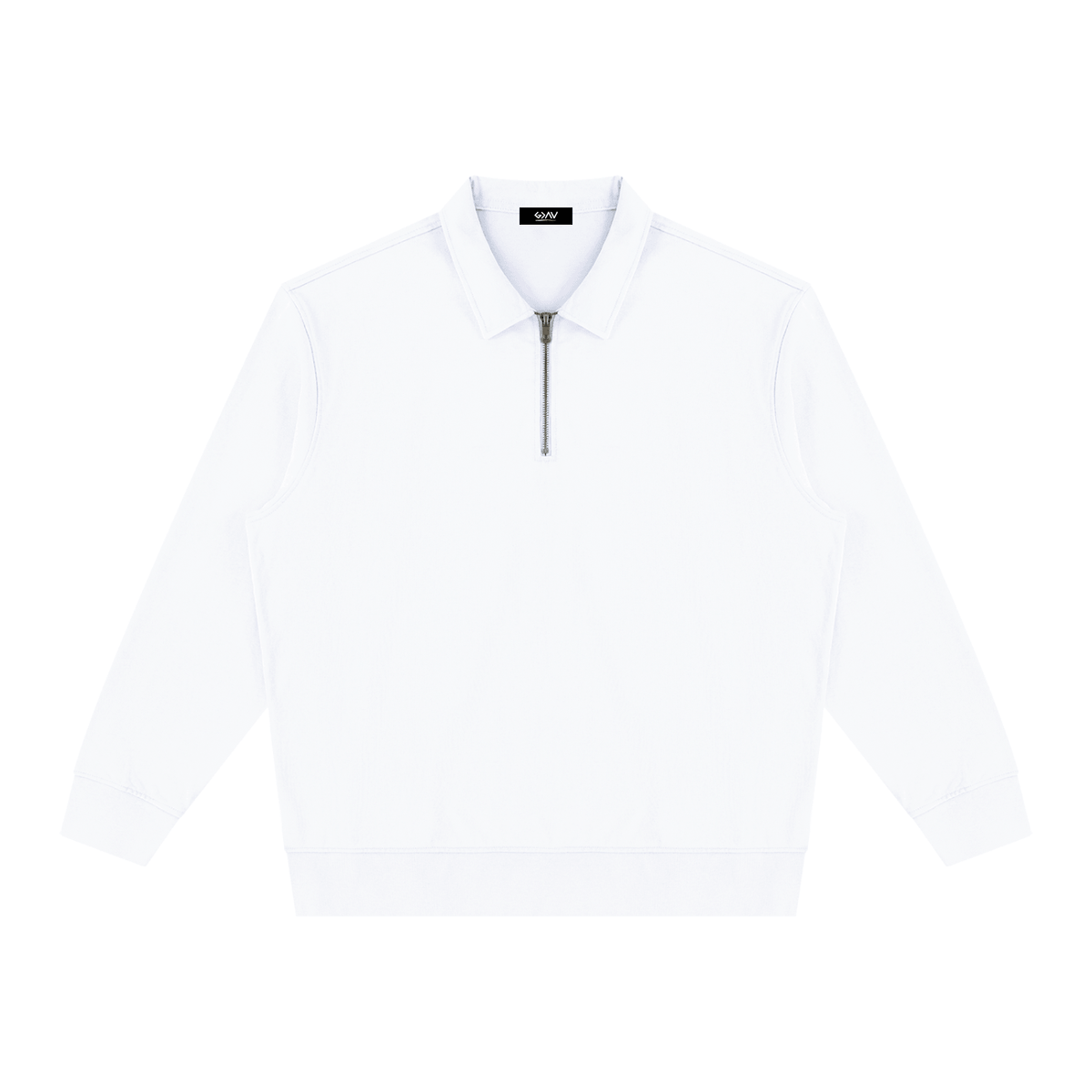 sweat-shirt vintage col zippé unisexe