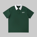 Contrast Collar Raglan Polo Shirt